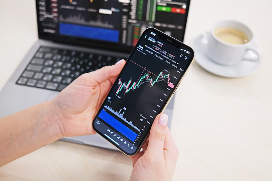 What is a prop firm - trading chart on mobile app